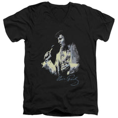 Elvis Presley Painted King Men's 30/1 Cotton Slim V-Neck T-Shirt