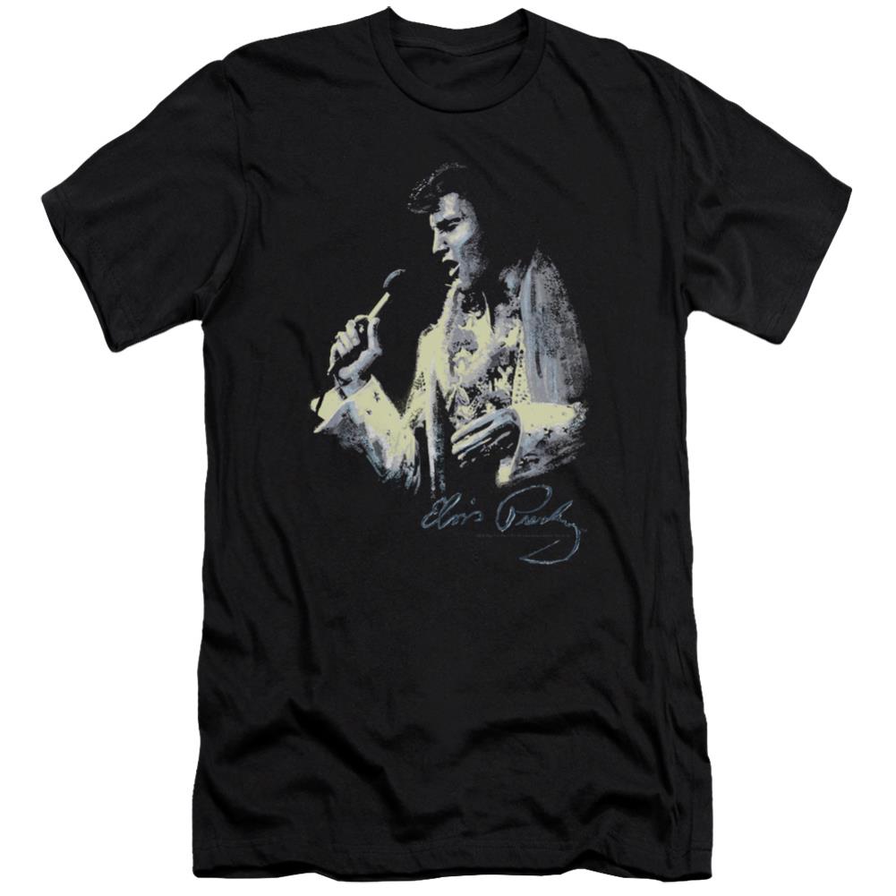 Elvis Presley Painted King Men's Ultra-Soft 30/1 Cotton Slim Short-Sleeve T-Shirt