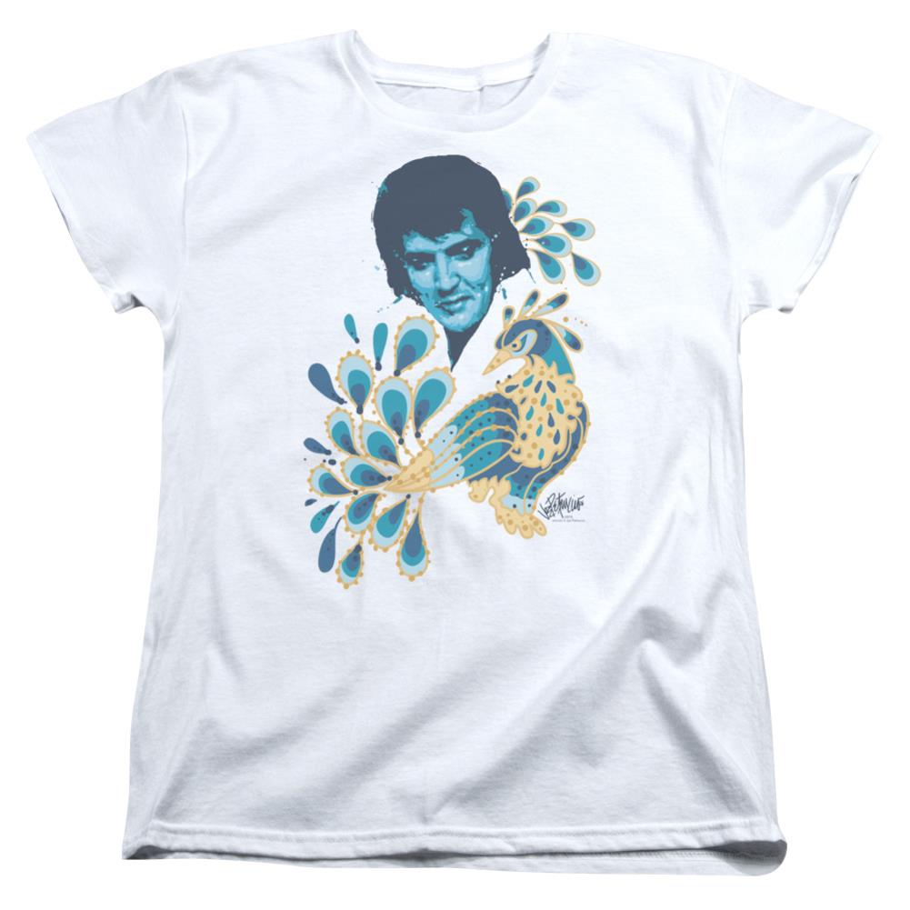 Elvis Presley Peacock Women's 18/1 Cotton Short-Sleeve T-Shirt