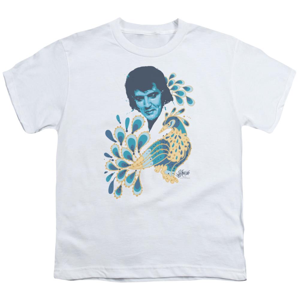 Elvis Presley Peacock Youth 18/1 100% Cotton Short-Sleeve T-Shirt
