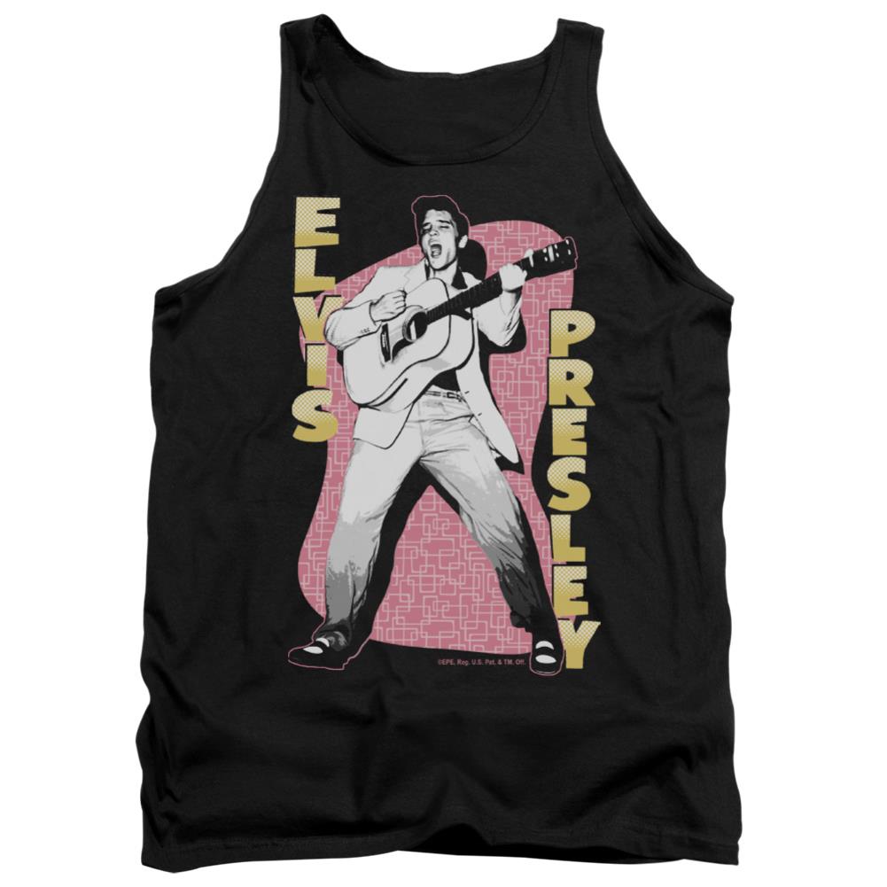 Elvis Presley Pink Rock Men's 18/1 Cotton Tank Top