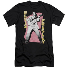 Elvis Presley Pink Rock Men's Ultra-Soft 30/1 Cotton Slim Short-Sleeve T-Shirt