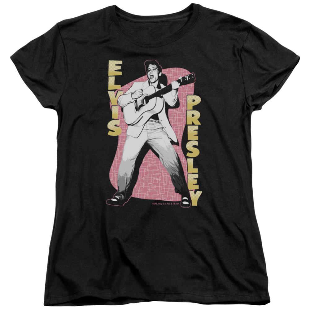 Elvis Presley Pink Rock Women's 18/1 Cotton Short-Sleeve T-Shirt