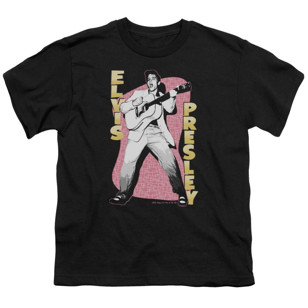Elvis Presley Pink Rock Youth 18/1 100% Cotton Short-Sleeve T-Shirt