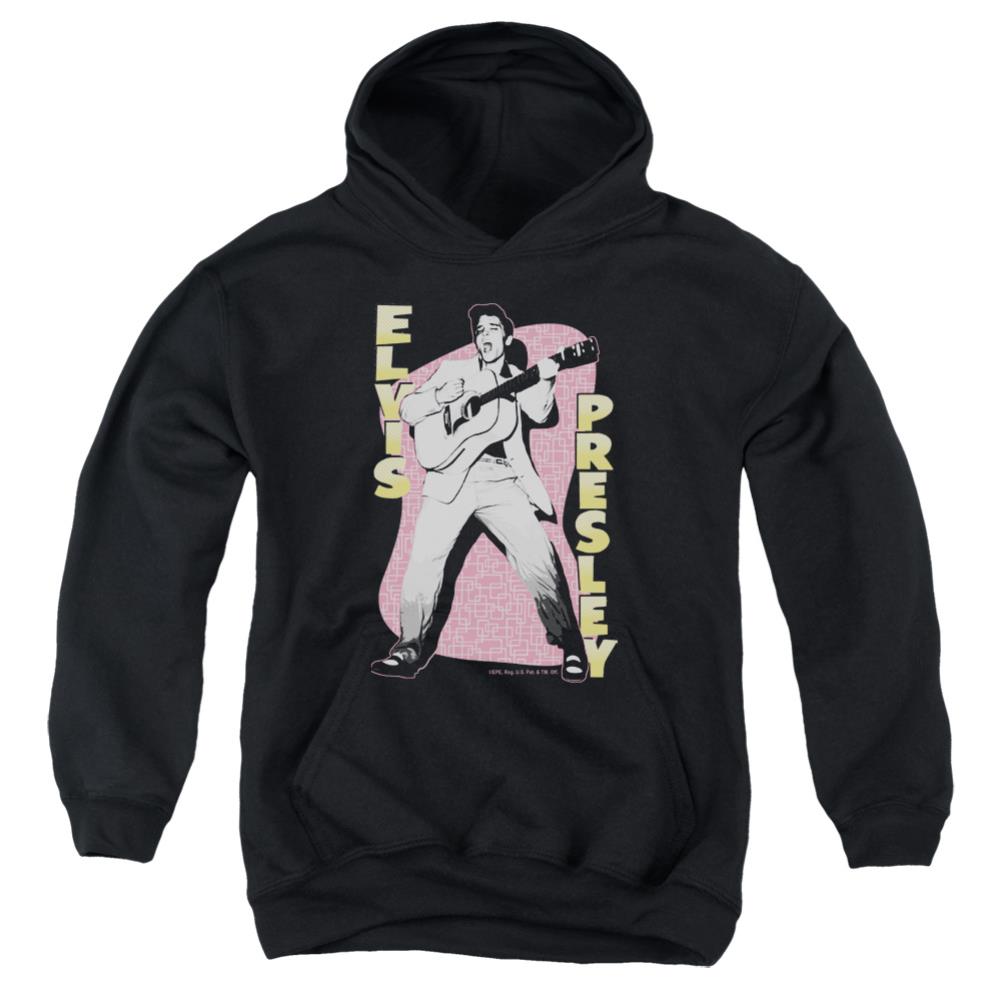 Elvis Presley Pink Rock Youth Cotton Poly Pull-Over Hoodie