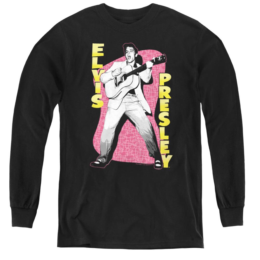 Elvis Presley Pink Rock Youth Long-Sleeve T-Shirt