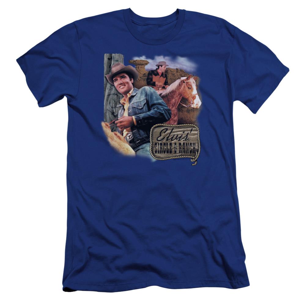 Elvis Presley Ranch Men's Ultra-Soft 30/1 Cotton Slim Short-Sleeve T-Shirt