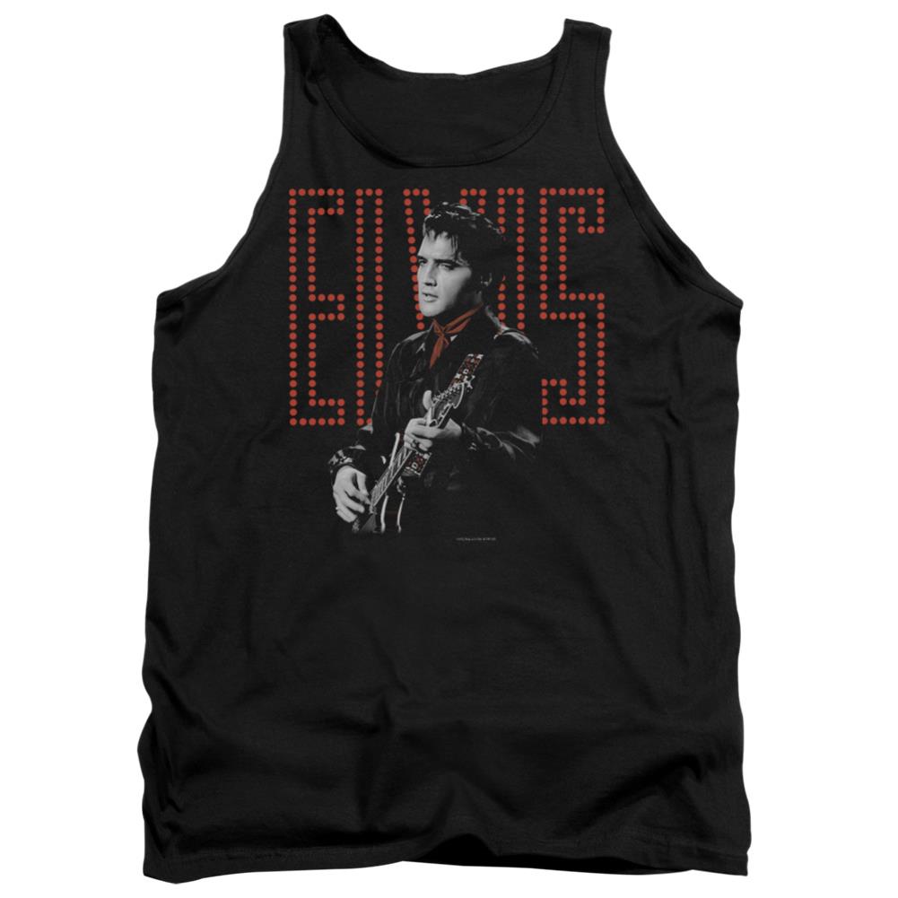 Elvis Presley Red Guitarman Men's 18/1 Cotton Tank Top
