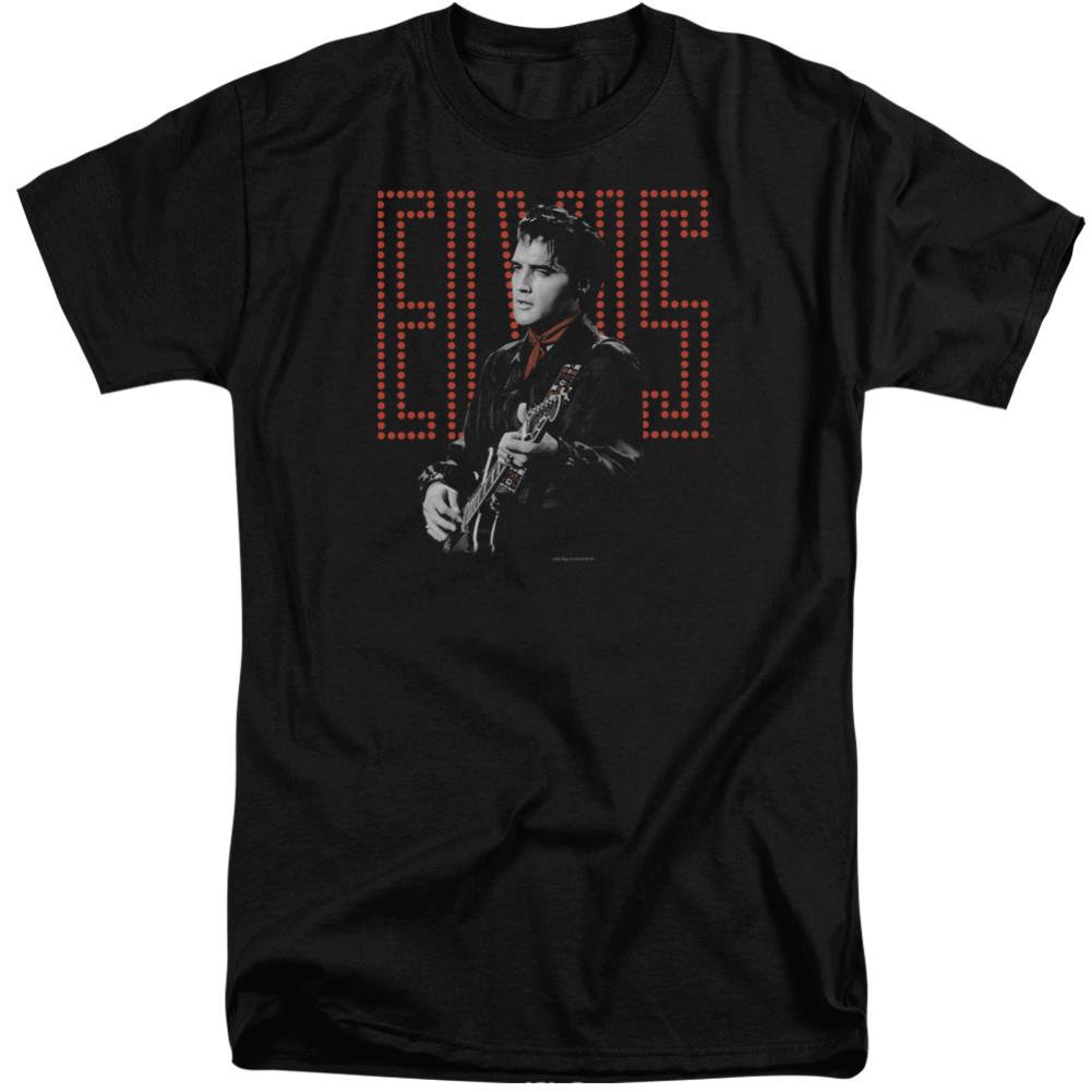 Elvis Presley Red Guitarman Men's 18/1 Tall Cotton Short-Sleeve T-Shirt