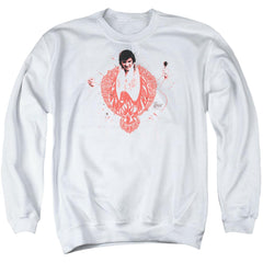 Elvis Presley Red Pheonix Men's Crewneck 50 50 Poly Long-Sleeve T-Shirt