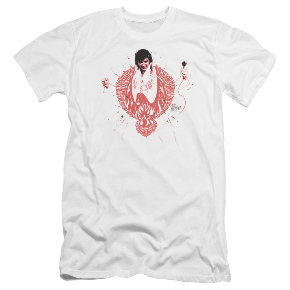 Elvis Presley Red Pheonix Men's Ultra-Soft 30/1 Cotton Slim Short-Sleeve T-Shirt