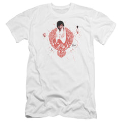 Elvis Presley Red Pheonix Men's Ultra-Soft 30/1 Cotton Slim Short-Sleeve T-Shirt