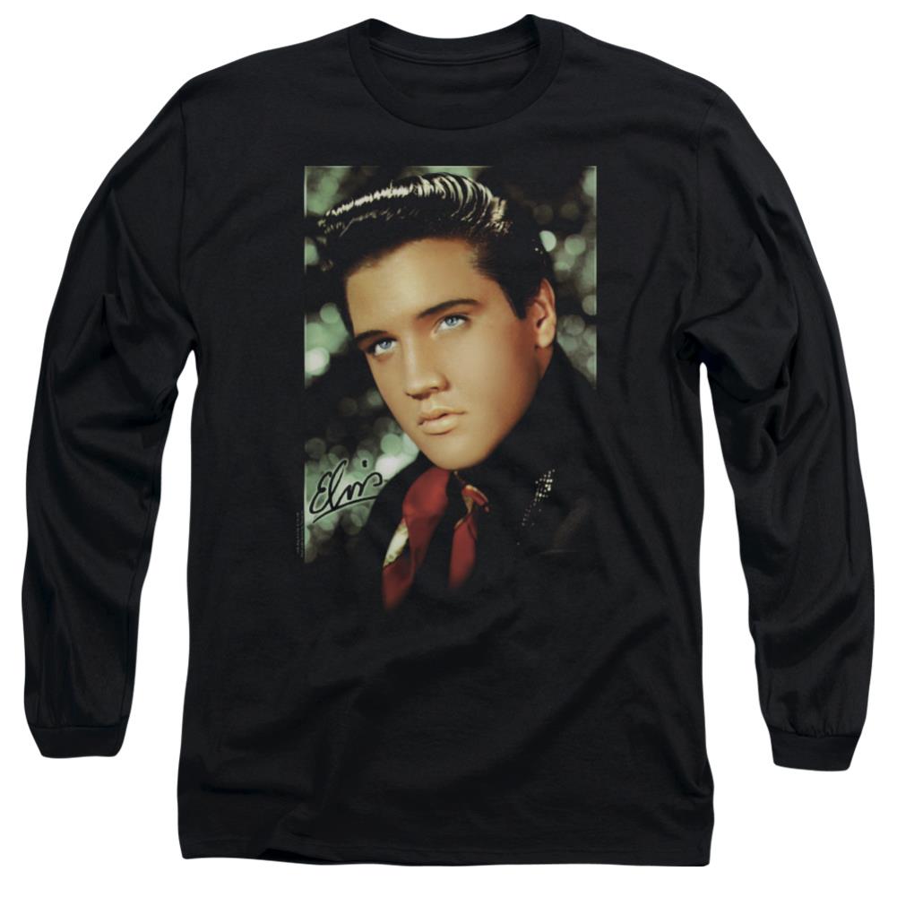 Elvis Presley Red Scarf Men's 18/1 Cotton Long-Sleeve T-Shirt