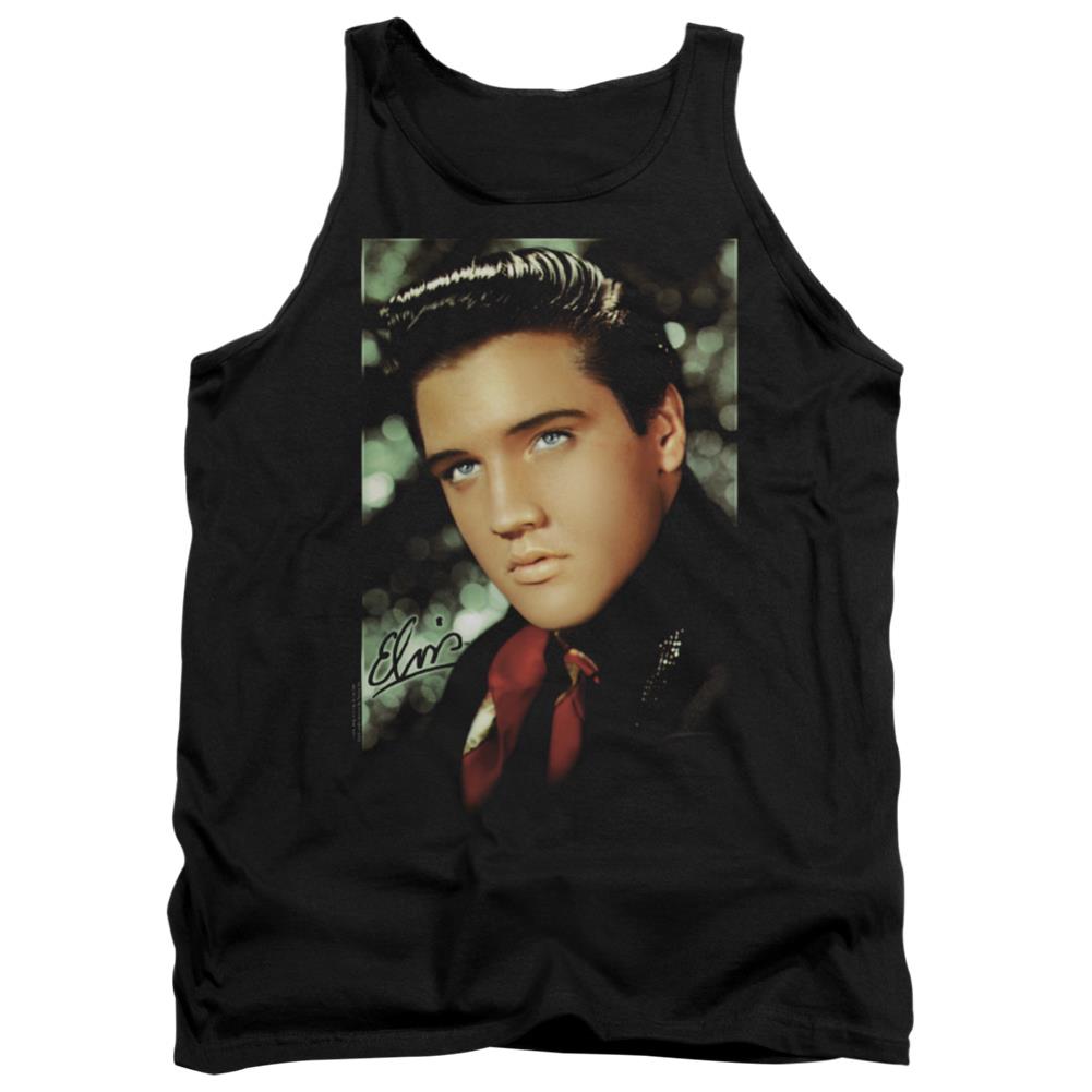 Elvis Presley Red Scarf Men's 18/1 Cotton Tank Top