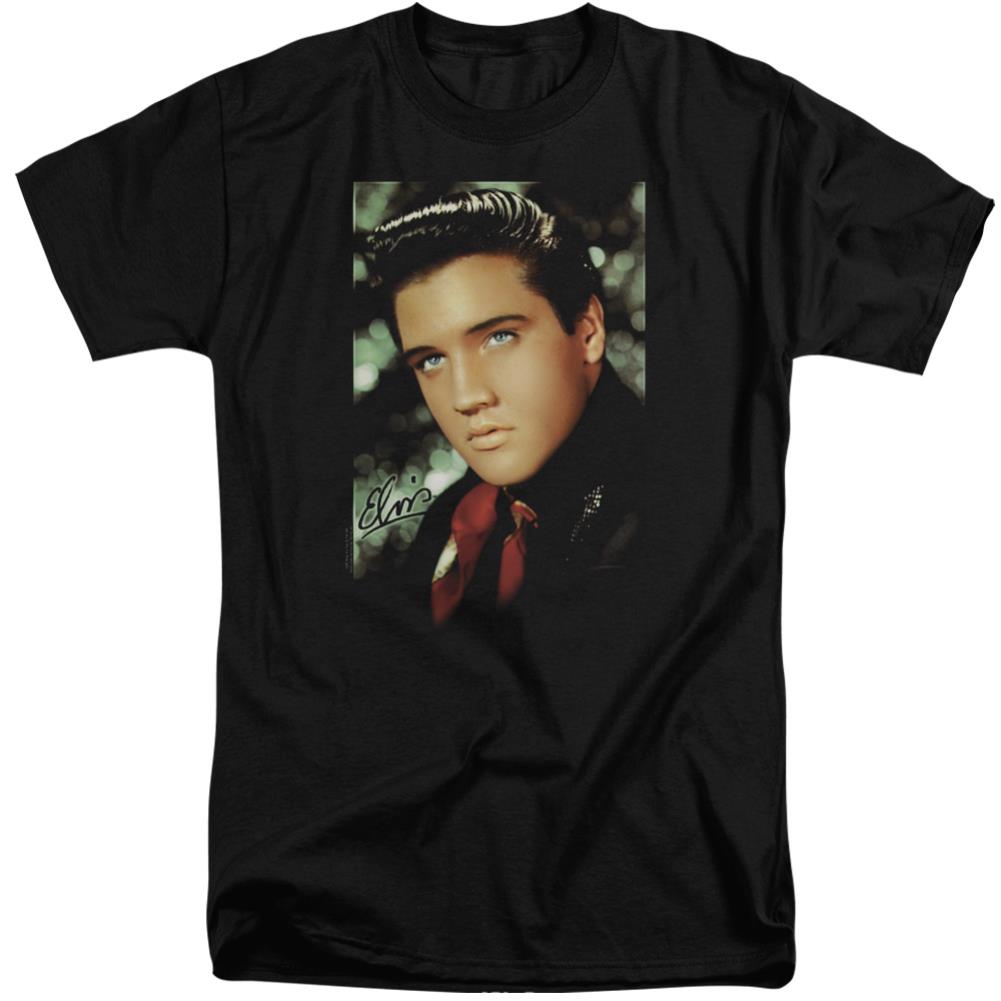 Elvis Presley Red Scarf Men's 18/1 Tall Cotton Short-Sleeve T-Shirt