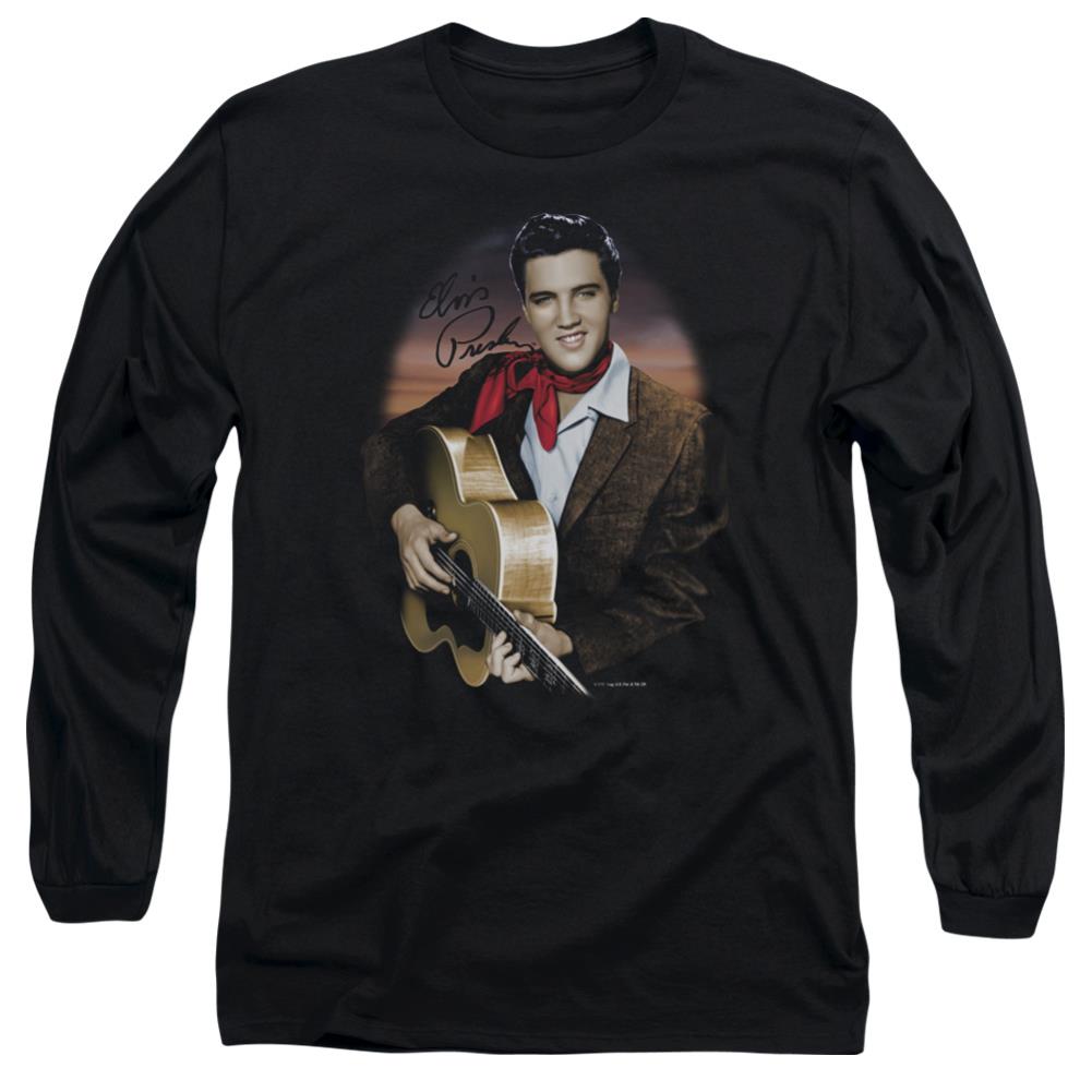 Elvis Presley Red Scarf #2 Men's 18/1 Cotton Long-Sleeve T-Shirt