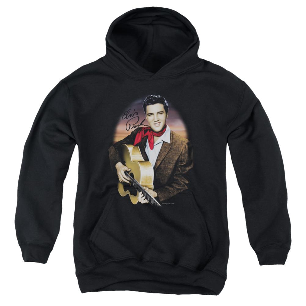 Elvis Presley Red Scarf #2 Youth Cotton Poly Pull-Over Hoodie