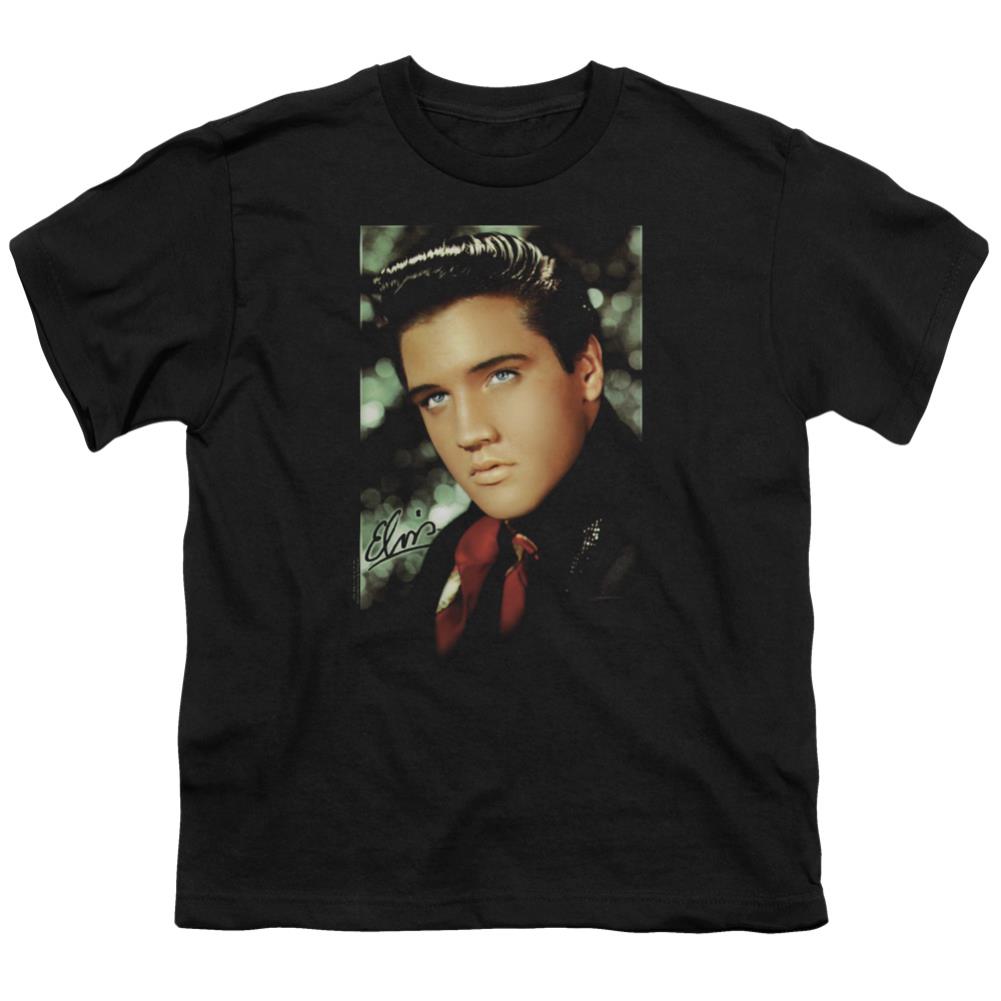 Elvis Presley Red Scarf Youth 18/1 100% Cotton Short-Sleeve T-Shirt