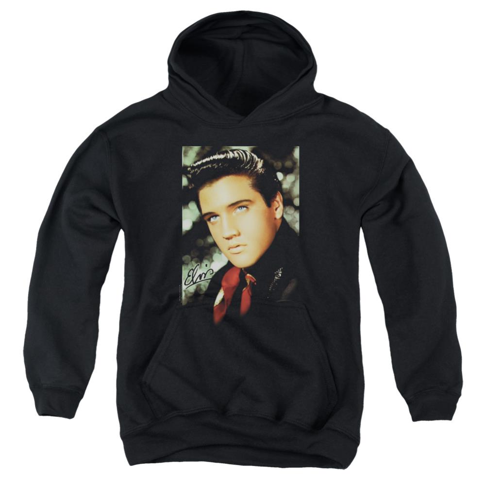 Elvis Presley Red Scarf Youth Cotton Poly Pull-Over Hoodie