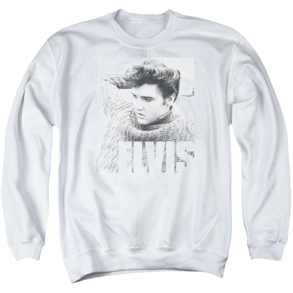 Elvis Presley Relaxing Men's Crewneck 50 50 Poly Long-Sleeve T-Shirt