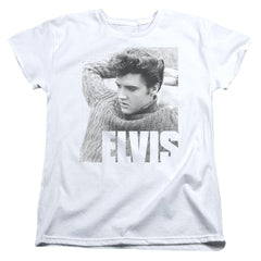 Elvis Presley Relaxing Women's 18/1 Cotton Short-Sleeve T-Shirt
