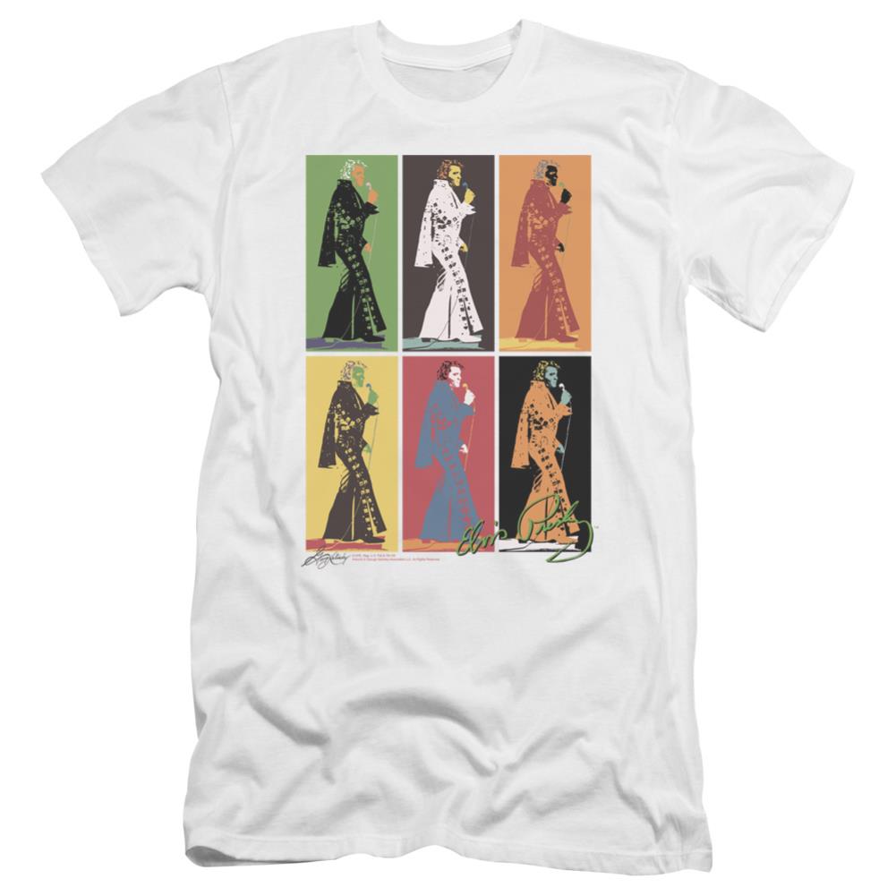 Elvis Presley Retro Boxes Men's Ultra-Soft 30/1 Cotton Slim Short-Sleeve T-Shirt