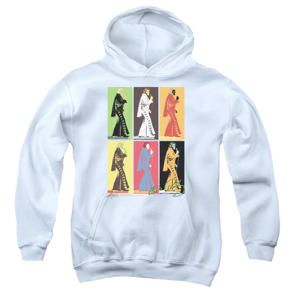 Elvis Presley Retro Boxes Youth Cotton Poly Pull-Over Hoodie