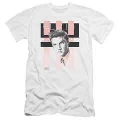 Elvis Presley Retro Men's Ultra-Soft 30/1 Cotton Slim Short-Sleeve T-Shirt