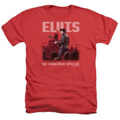 Elvis Presley Return Of The King Men's 30/1 Heather 60 40 Poly Short-Sleeve T-Shirt