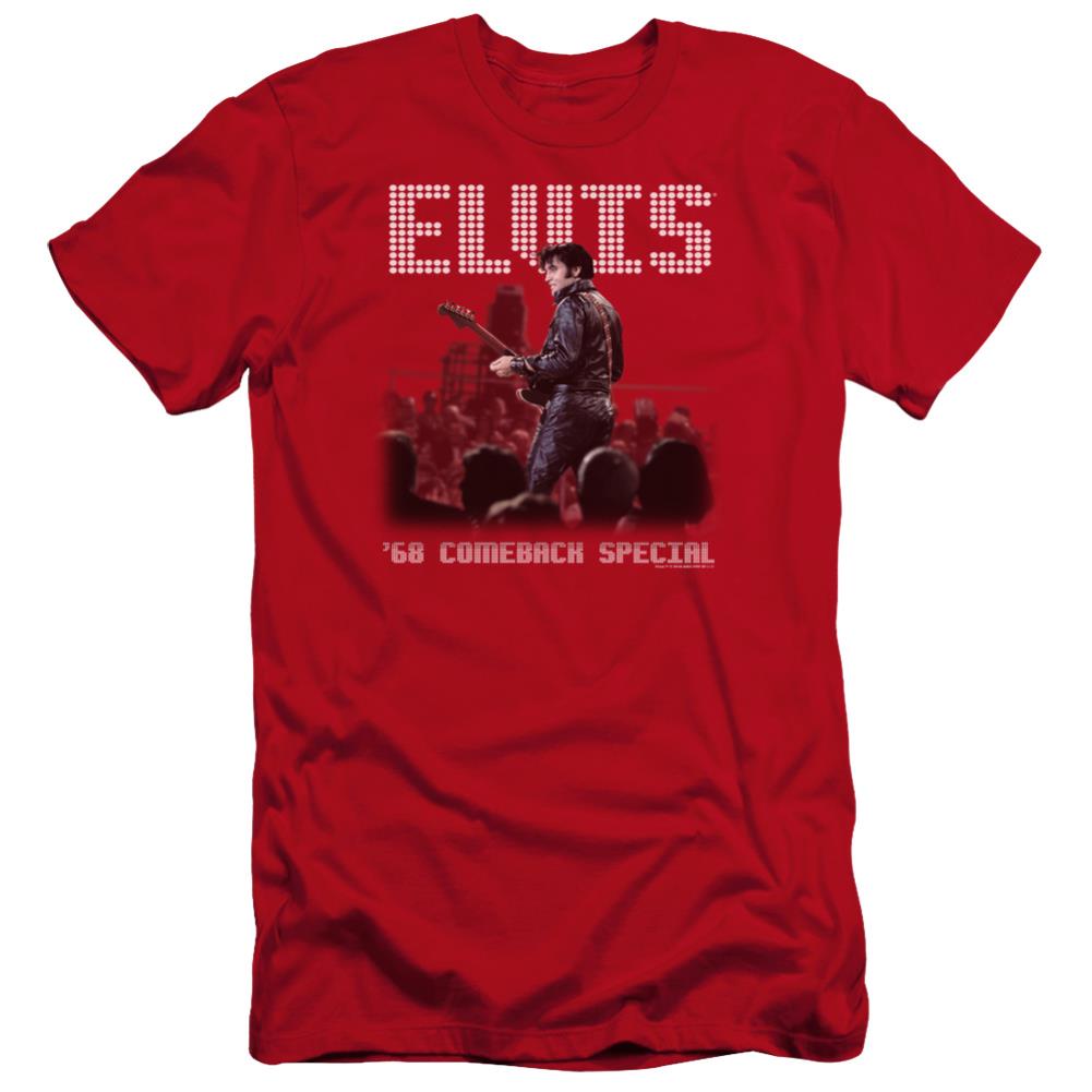 Elvis Presley Return Of The King Men's Ultra-Soft 30/1 Cotton Slim Short-Sleeve T-Shirt