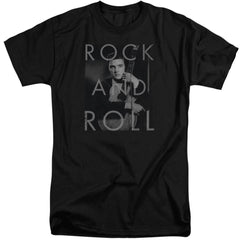 Elvis Presley Rock And Roll Men's 18/1 Tall Cotton Short-Sleeve T-Shirt