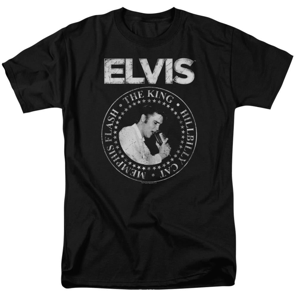 Elvis Presley Rock King Men's 18/1 Cotton Short-Sleeve T-Shirt