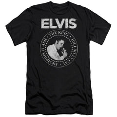 Elvis Presley Rock King Men's Ultra-Soft 30/1 Cotton Slim Short-Sleeve T-Shirt