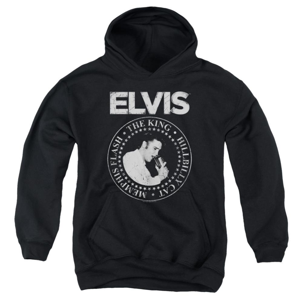 Elvis Presley Rock King Youth Cotton Poly Pull-Over Hoodie