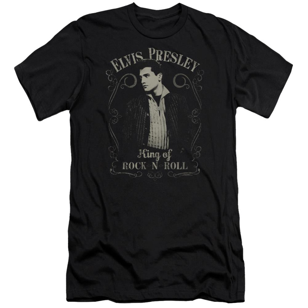 Elvis Presley Rock Legend Men's Ultra-Soft 30/1 Cotton Slim Short-Sleeve T-Shirt