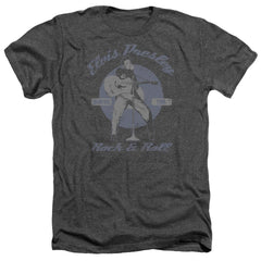 Elvis Presley Rock & Roll Men's 30/1 Heather 60 40 Poly Short-Sleeve T-Shirt