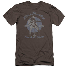 Elvis Presley Rock & Roll Men's Ultra-Soft 30/1 Cotton Slim Short-Sleeve T-Shirt