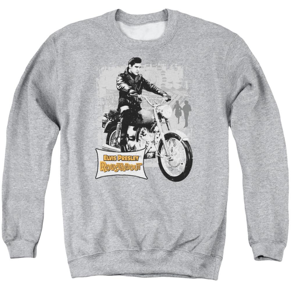 Elvis Presley Roustabout Poster Men's Crewneck 50 50 Poly Long-Sleeve T-Shirt