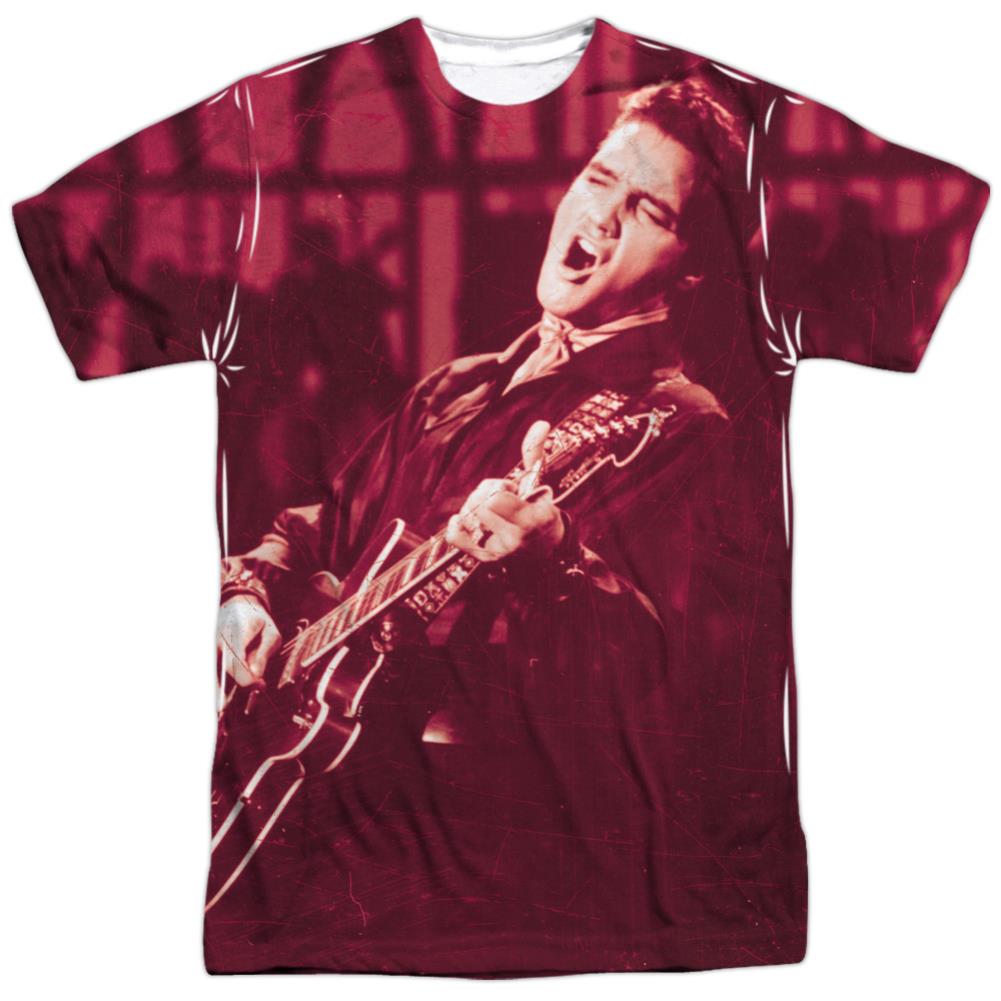 Elvis Presley Scratched 68 Men's Regular Fit Polyester Short-Sleeve T-Shirt