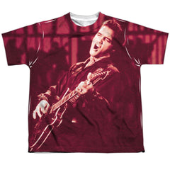Elvis Presley Scratched 68 Youth Regular Fit Poly Short-Sleeve T-Shirt