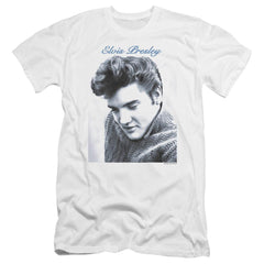 Elvis Presley Script Sweater Men's Ultra-Soft 30/1 Cotton Slim Short-Sleeve T-Shirt