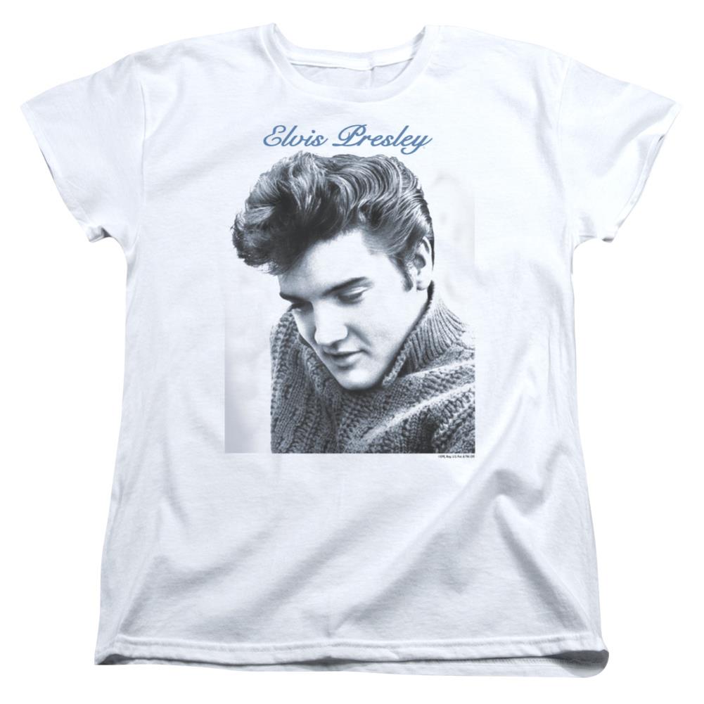 Elvis Presley Script Sweater Women's 18/1 Cotton Short-Sleeve T-Shirt