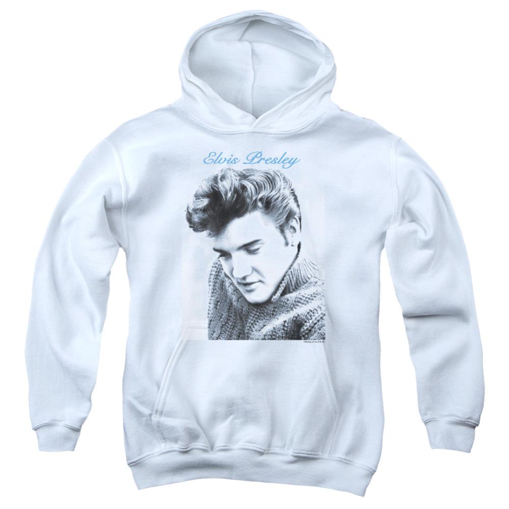 Elvis Presley Script Sweater Youth Cotton Poly Pull-Over Hoodie