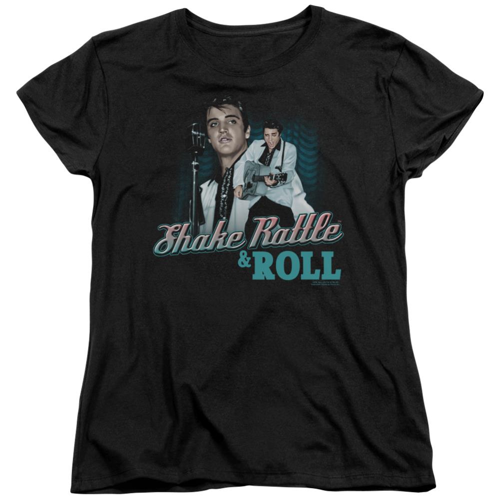Elvis Presley Shake Rattle & Roll Women's 18/1 Cotton Short-Sleeve T-Shirt