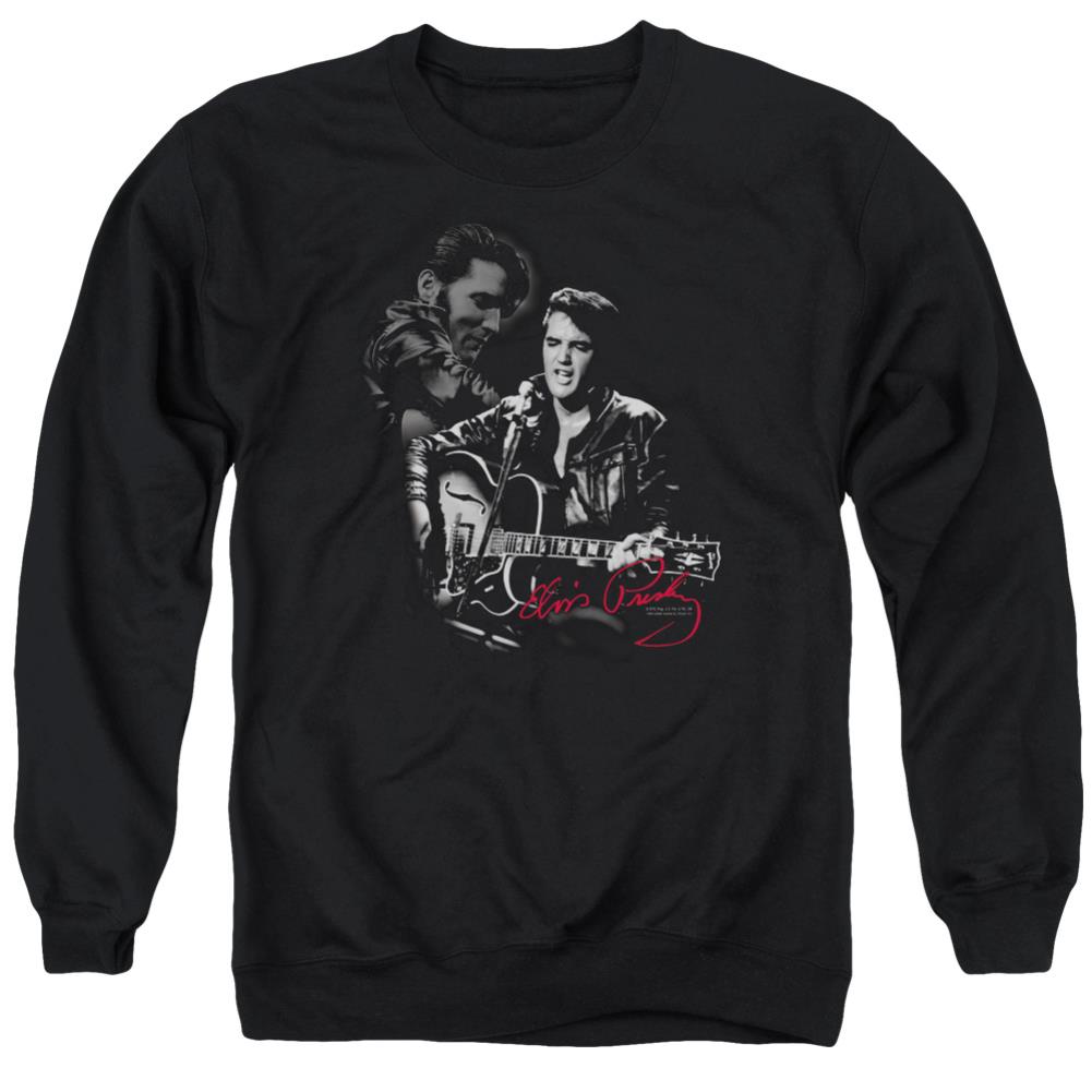 Elvis Presley Show Stopper Men's Crewneck 50 50 Poly Long-Sleeve T-Shirt