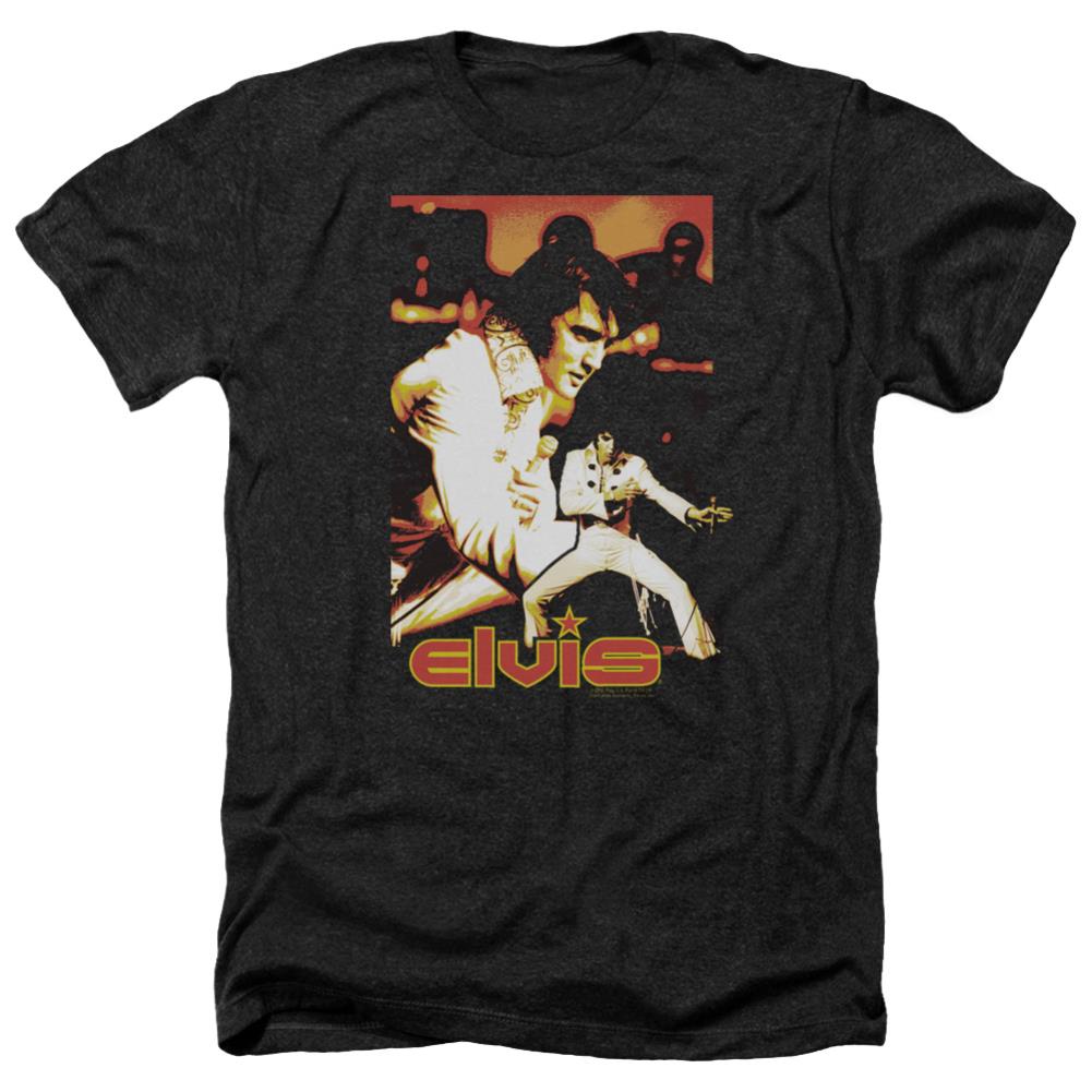 Elvis Presley Showman Men's 30/1 Heather 60 40 Poly Short-Sleeve T-Shirt