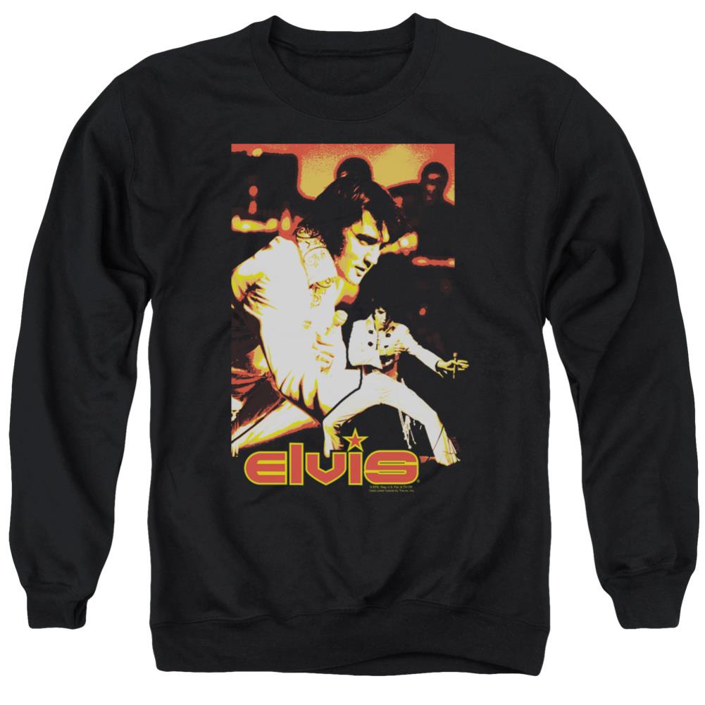 Elvis Presley Showman Men's Crewneck 50 50 Poly Long-Sleeve T-Shirt