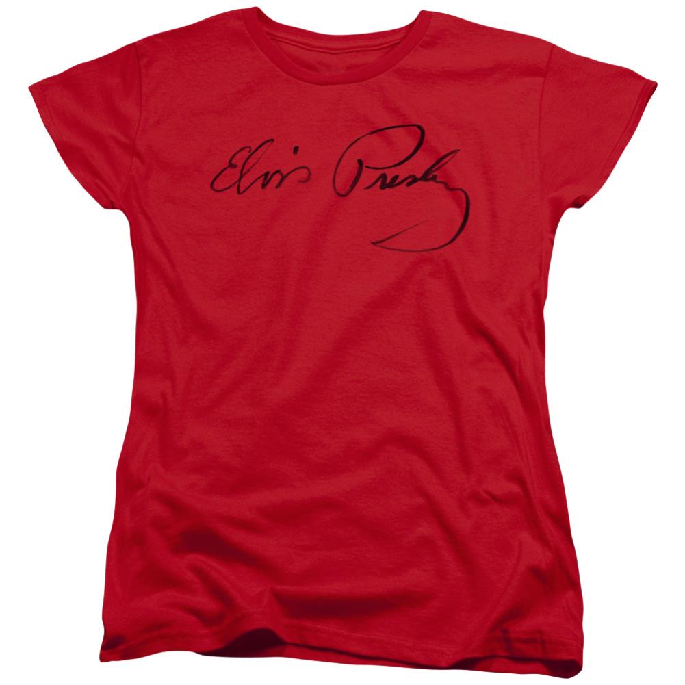 Elvis Presley Signature Sketch Women's 18/1 Cotton Short-Sleeve T-Shirt