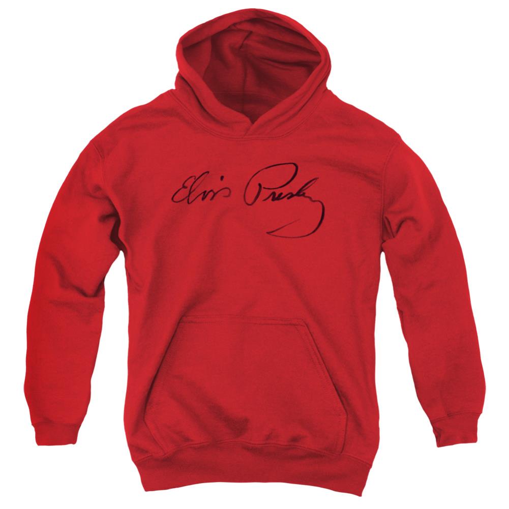 Elvis Presley Signature Sketch Youth Cotton Poly Pull-Over Hoodie