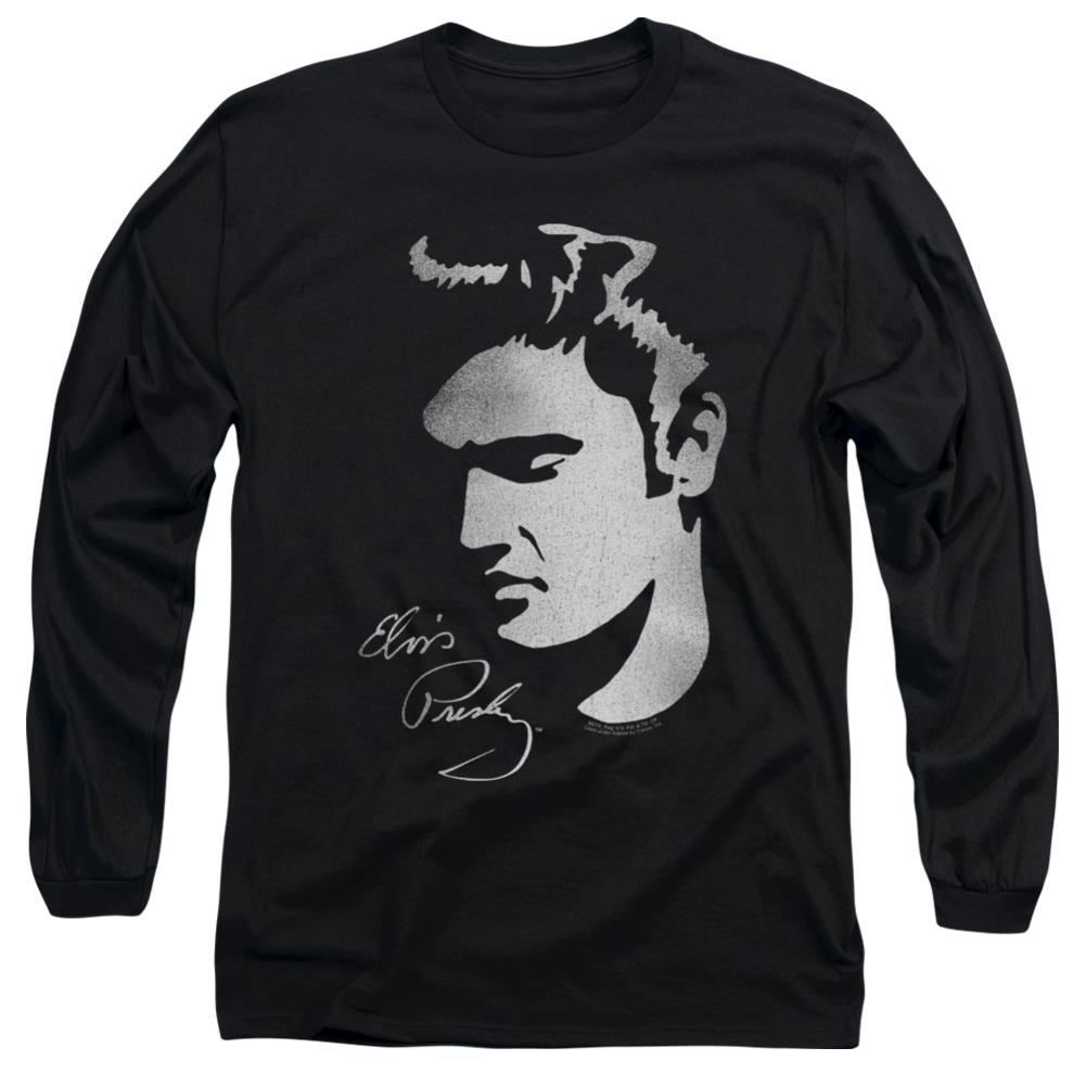 Elvis Presley Simple Face Men's 18/1 Cotton Long-Sleeve T-Shirt